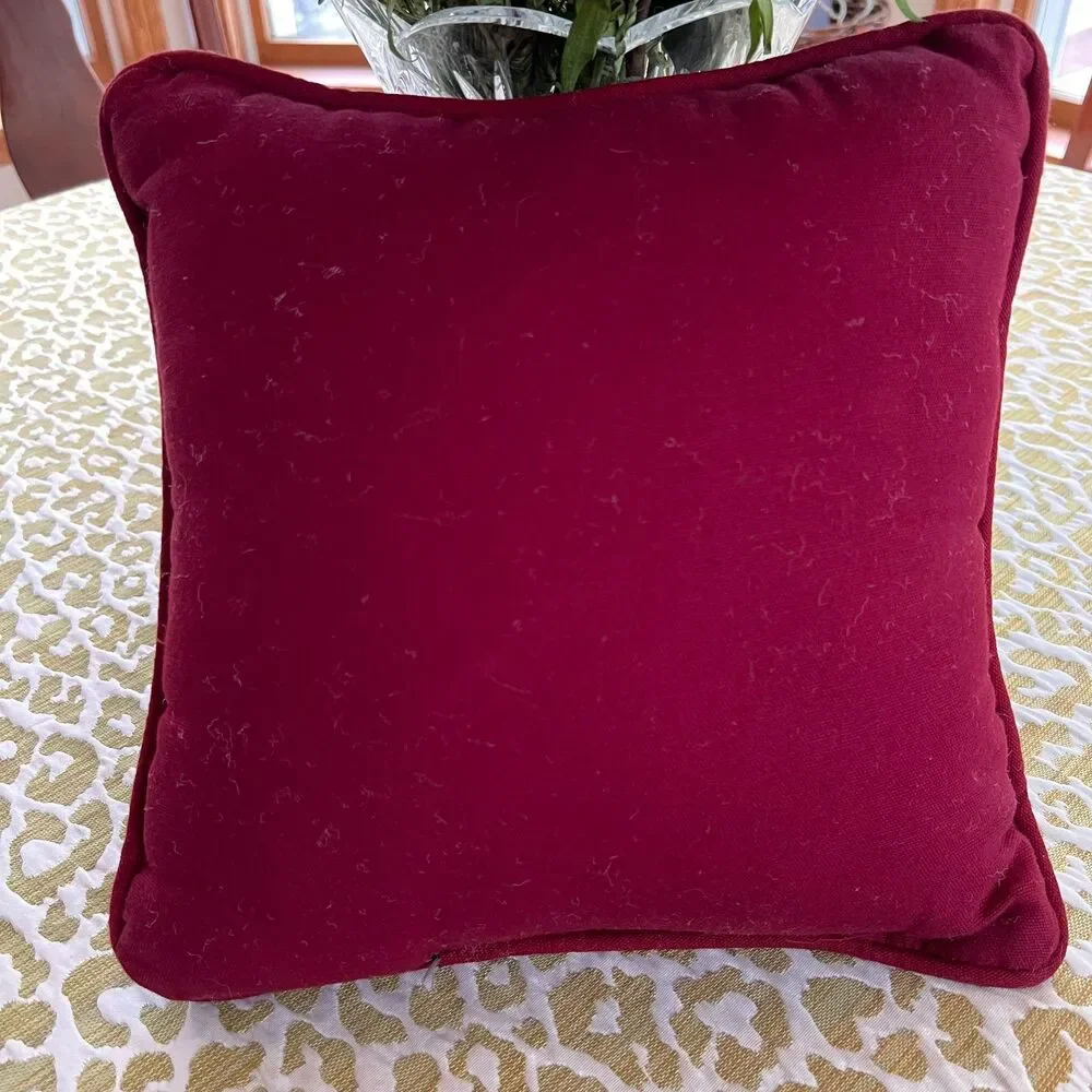 Vintage Old World Santa Claus Accent Pillow by Portofino Needlepoint 12